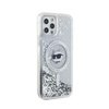 Karl Lagerfeld Liquid Glitter Choupette Head MagSafe - pouzdro pro iPhone 12 / iPhone 12 Pro (průhledné)