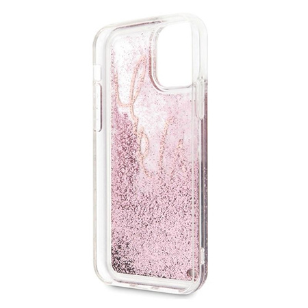 Karl Lagerfeld Signature Glitter Case - Coque iPhone 11 Pro (Rose Gold)