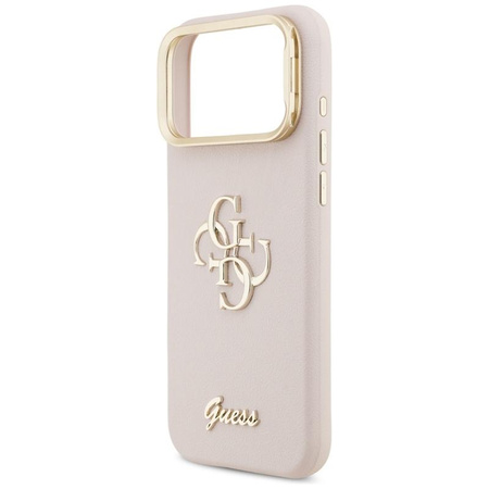 Guess Grained Big 4G & Stand Camera - Hülle iPhone 17 Pro Max (rosa)