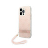 Guess 4G Print Cord - Tasche mit Umhängeband iPhone 14 Pro (rosa)