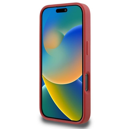 Karl Lagerfeld Quilted Signature - Hülle für iPhone 16 Pro (rot)