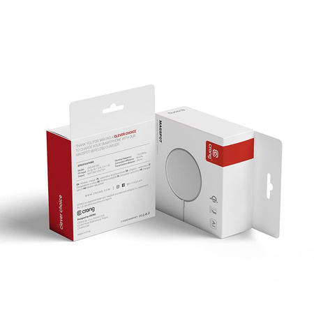 Crong MagSpot Drahtloses Ladegerät - MagSafe 15W Aluminium Induktives Ladegerät (Graphit)