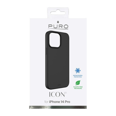 PURO ICON Cover - tok iPhone 14 Pro (fekete)