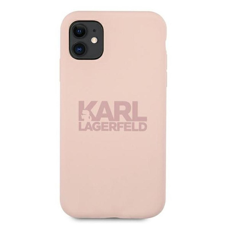 Karl Lagerfeld Silicone Stack Logo - Coque iPhone 11 (rose)