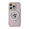Karl Lagerfeld Ring Stand Karl & Choupette MagSafe - iPhone 15 Plus Tasche (rosa)