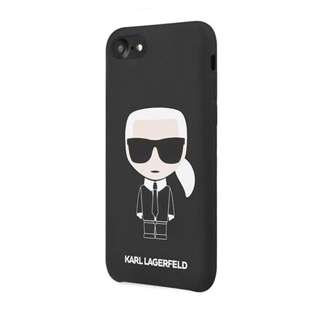 Karl Lagerfeld Fullbody Silicone Iconic - Etui iPhone SE 2022 / SE 2020 / 8 / 7 (Black)