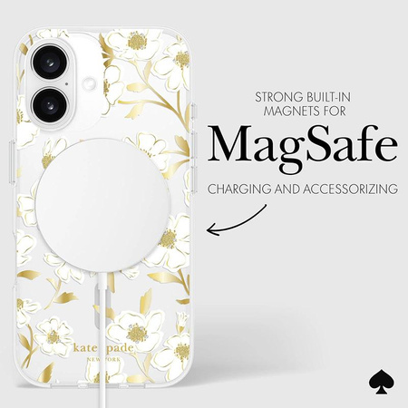 Kate Spade New York Protective Gems MagSafe - étui pour iPhone 16 (Sunshine Floral)