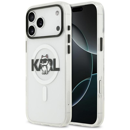 Karl Lagerfeld IML Choupette Sketch Logo MagSafe - Hülle für iPhone 17 Pro (transparent)
