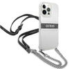 Guess 4G Croix à rayures argentées - Étui pour iPhone 13 Pro
