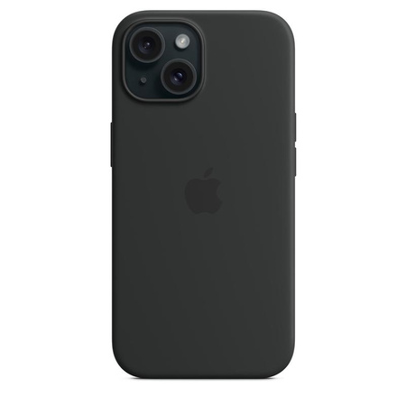 Apple Silikonhülle - Silikonhülle mit MagSafe für iPhone 15 (schwarz)