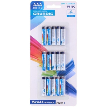 Grundig - Jeu de piles zinc AAA / R03 1,5 V 15 pcs.