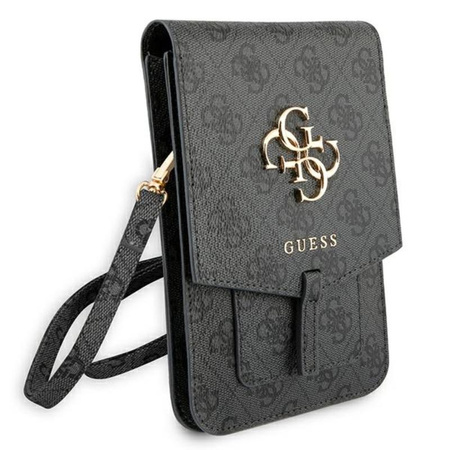 Guess 4G Big Metal Logo Phone Bag - taška s přihrádkou na smartphone (černá)