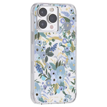 Rifle Paper Clear MagSafe - iPhone 14 Pro Max tok (Garden Party kék)
