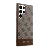 Guess 4G Bottom Stripe Metal Logo Collection - Case for Samsung Galaxy S23 Ultra (Brown)