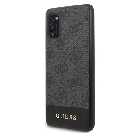 Guess 4G Bottom Stripe Collection - Etui Samsung Galaxy A41 (szary)