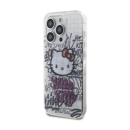 Hello Kitty IML Kitty On Bricks Graffiti - Coque pour iPhone 13 Pro (blanc)