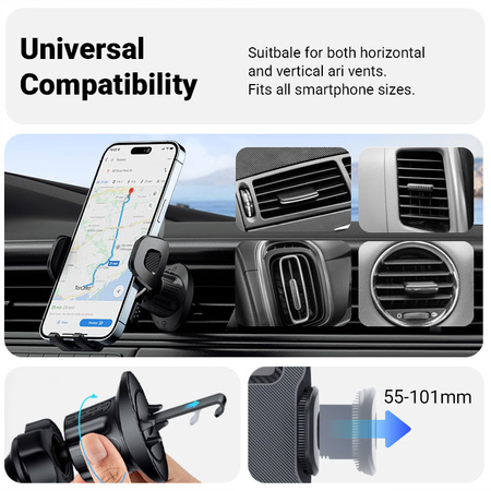 Crong Carclip Universal Air Vent Car Holder - black