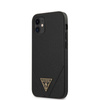 Guess Saffiano V - Coque pour iPhone 12 Mini (noir)
