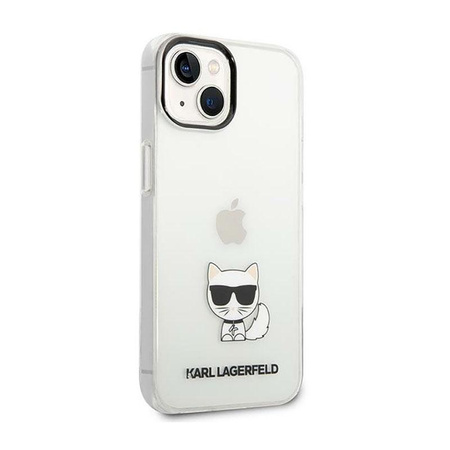 Karl Lagerfeld Choupette Body - pouzdro pro iPhone 14 Plus (průhledné)