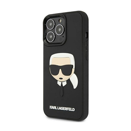 Karl Lagerfeld 3D Rubber Karl's Head - pouzdro pro iPhone 13 Pro (černé)