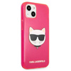 Karl Lagerfeld Choupette Head - iPhone 13 tok (fluo rózsaszín)