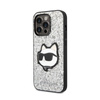 Karl Lagerfeld NFT Glitter Choupette Patch - Hülle für iPhone 14 Pro Max (Silber)