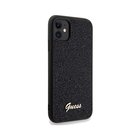 Guess Disco Metal Script - Coque iPhone 11 (noir)