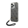 Guess 4G Print Cord - tok zsinórral iPhone 14 Pro (fekete)