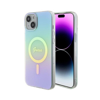 Guess IML Iridescent MagSafe - Coque iPhone 15 Plus (turquoise)