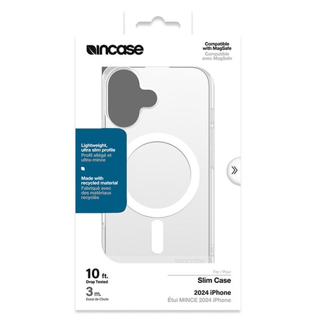 Incase Slim Case MagSafe - Étui pour iPhone 16 (transparent)