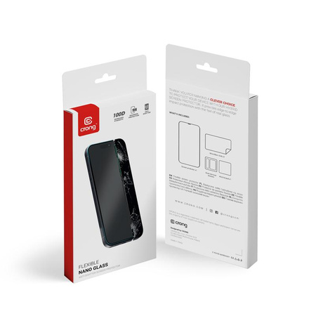Crong Nano Glas - Unzerbrechliches Hybridglas für iPhone 15 Pro Max