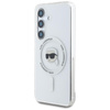 Karl Lagerfeld Button Karl Head Printed Logo MagSafe - Étui Samsung Galaxy S25 (blanc)