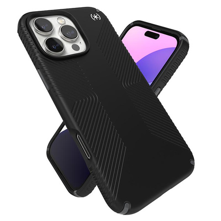 Speck Presidio2 Grip - Coque iPhone 16 Pro Max (Noir / Gris ardoise / Blanc)