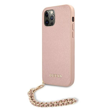Guess Saffiano Chain - iPhone 12 Pro Max Case (pink)