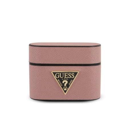 Guess Saffiano - Pouzdro na Airpods Pro (růžové)