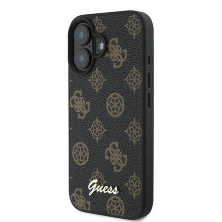 Guess Peony Script MagSafe - Coque pour iPhone 16 Plus (noir)