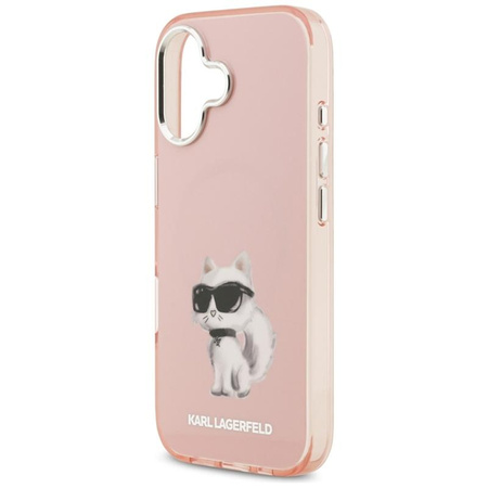 Karl Lagerfeld IML Aquarelle Choupette & Logo MagSafe - Case for iPhone 17 (pink)
