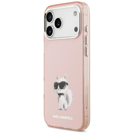 Karl Lagerfeld IML Aquarelle Choupette & Logo MagSafe - Hülle für iPhone 17 Pro Max (rosa)