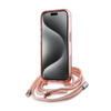 Karl Lagerfeld IML Crossbody Monogram Karl & Choupette Head MagSafe - iPhone 15 / 14 / 13 tok (rózsaszín)