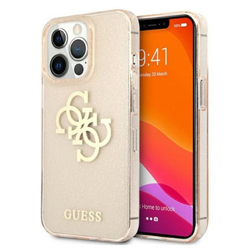 Guess Glitter 4G Big Logo - iPhone 13 Pro Max Case (Gold)