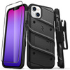 ZIZO BOLT Series - Armored iPhone 14 Plus case with 9H glass for screen + holder with stand (black)