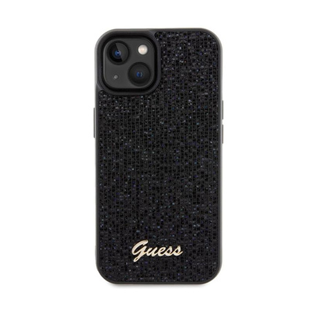 Guess Disco Metal Script - Coque iPhone 14 (noir)