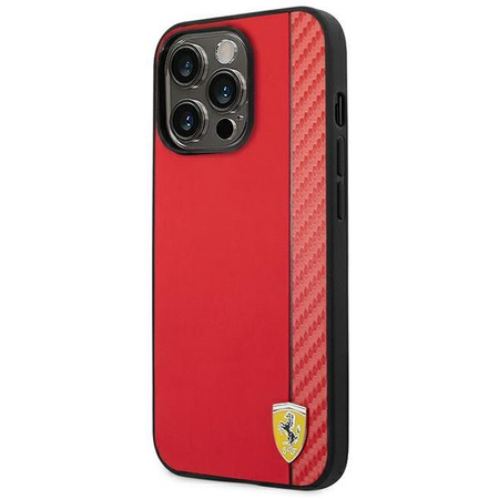 Ferrari Carbon – Etui iPhone 14 Pro Max (Czerwony)