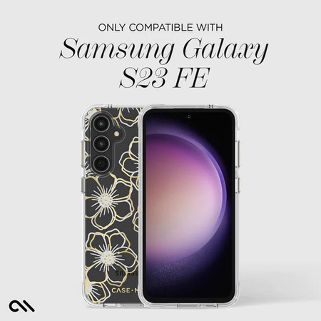 Case-Mate Floral Gems - Case for Samsung Galaxy S23 FE 5G (Gold)