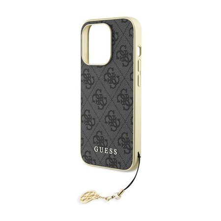Guess 4G Charms Collection - pouzdro pro iPhone 15 Pro (šedé)