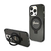 Guess Ring Stand Script Glitter MagSafe - iPhone 15 Pro Case (noir)