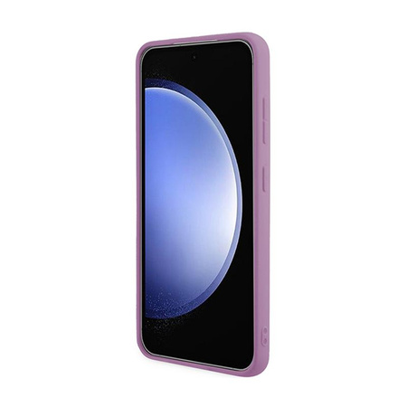 Guess Glitter Flakes Metal Logo Case - Étui pour Samsung Galaxy S24 (violet)