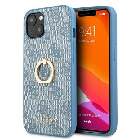 Guess 4G Ring Case - Coque pour iPhone 13 mini (bleu)