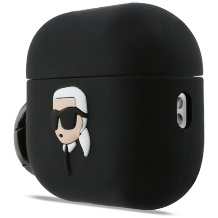 Silikonový kryt Karl Lagerfeld Karl Head 3D – AirPods Pro 3 (černý)