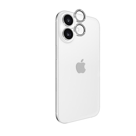 Case-Mate Aluminum Ring Lens Protector - Verre de protection pour l'objectif de l'appareil photo de l'iPhone 16 / iPhone 16 Plus (Twinkle)